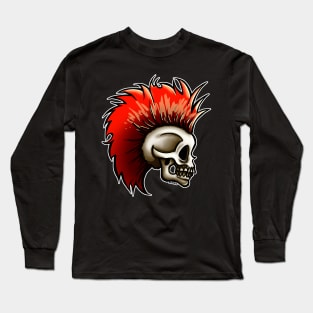 Punk Skull (Red Version) Long Sleeve T-Shirt